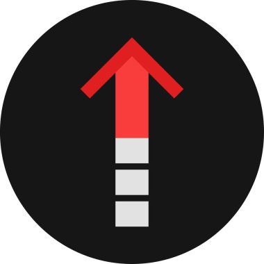 ok yukarı simgesi, vektör illüstrasyonu