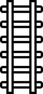 Merdiven düz simgesinin vektör illüstrasyonu