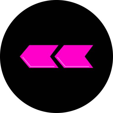 Sol ok simgesi, vektör illüstrasyonu