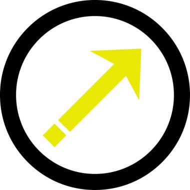 Beyaz arkaplanda ok yönü simgesi, vektör illüstrasyonu    