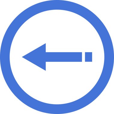 Beyaz arkaplanda ok yönü simgesi, vektör illüstrasyonu