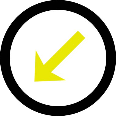 Beyaz arkaplanda ok yönü simgesi, vektör illüstrasyonu