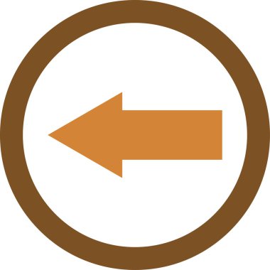 Beyaz arkaplanda ok yönü simgesi, vektör illüstrasyonu