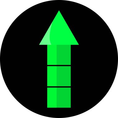 ok yukarı simgesi, vektör illüstrasyonu