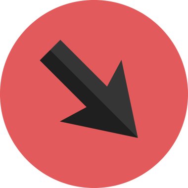 düz biçim vektör illüstrasyonunda siyah ok simgesi