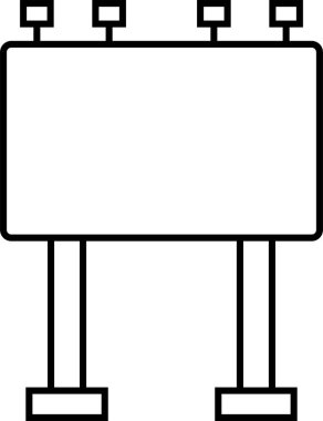 Sunum için boş reklam panosu vektör simgesi