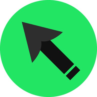 düz biçim vektör illüstrasyonunda siyah ok simgesi