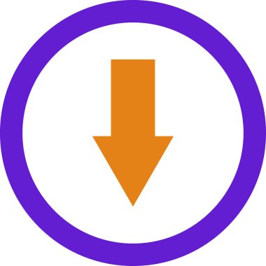 Beyaz arkaplanda ok yönü simgesi, vektör illüstrasyonu    