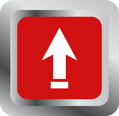 ok yukarı simgesi, vektör illüstrasyonu