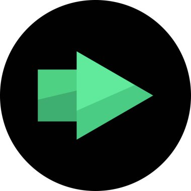 Sağ Ok simgesi, vektör illüstrasyonu