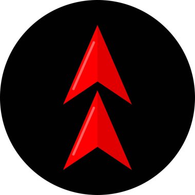 ok yukarı simgesi, vektör illüstrasyonu