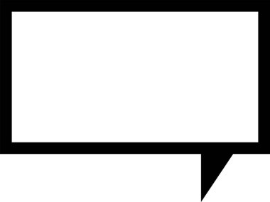 konuşma balonu simgesinin üzerine beyaz izole 