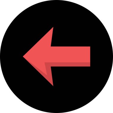 düz biçim vektör illüstrasyonunda kırmızı ok simgesi