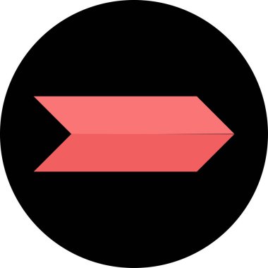 düz biçim vektör illüstrasyonunda kırmızı ok simgesi