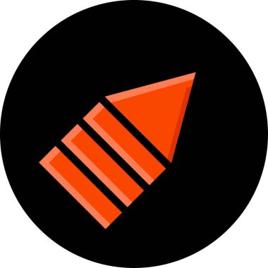 düz biçim vektör illüstrasyonunda kırmızı ok simgesi