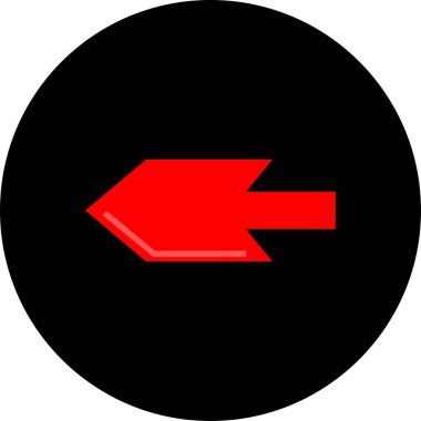 düz biçim vektör illüstrasyonunda kırmızı ok simgesi