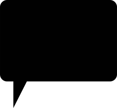 konuşma balonu simgesinin üzerine beyaz izole 