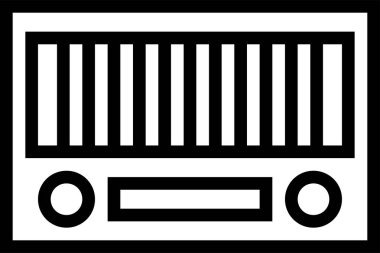 Radyo simgesi vektör çizim şablonu 