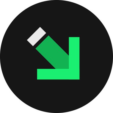 Ok simgesi, işaret. vektör illüstrasyonu                  