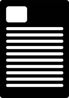 Belge simgesinin vektör illüstrasyonu 