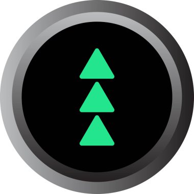 ok yukarı simgesi, vektör illüstrasyonu