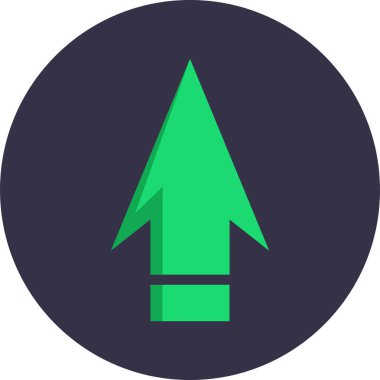 ok yukarı simgesi, vektör illüstrasyonu