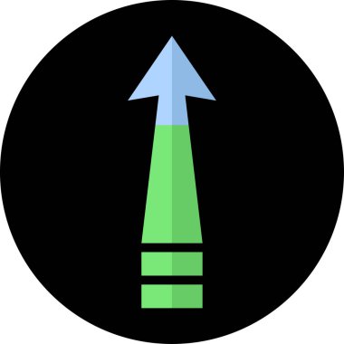 ok yukarı simgesi, vektör illüstrasyonu