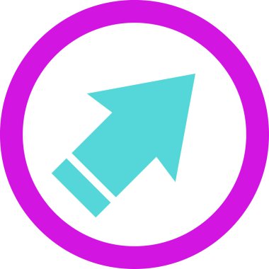 Beyaz arkaplanda ok yönü simgesi, vektör illüstrasyonu