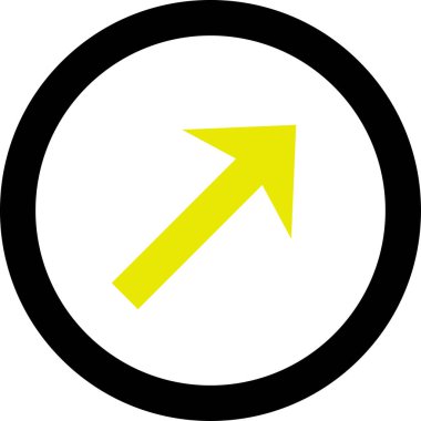 Beyaz arkaplanda ok yönü simgesi, vektör illüstrasyonu 