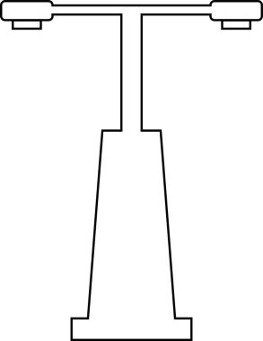 Sokak lambası simgesi, vektör illüstrasyonu