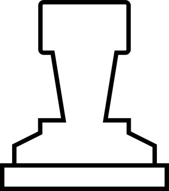 beyaz arkaplanda izole edilmiş düz biçimdeki pul simgesi. 