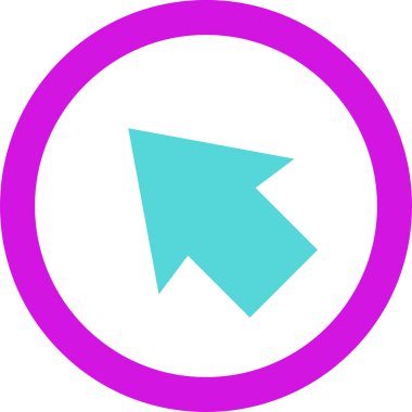 Beyaz arkaplanda ok yönü simgesi, vektör illüstrasyonu