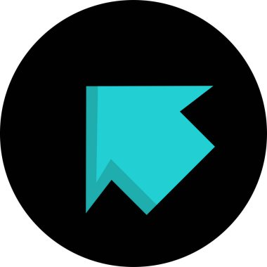 Green Arrow modern simgesinin vektör illüstrasyonu       