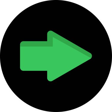 Green Arrow modern simgesinin vektör illüstrasyonu       