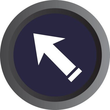 Beyaz ok modern simgesinin vektör illüstrasyonu       