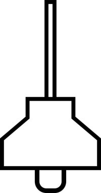 Kolye lambası simgesi, vektör illüstrasyonu
