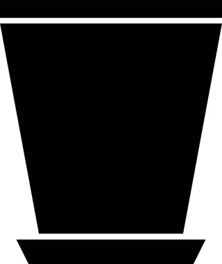 Çiçek saksısı simgesi beyaz arkaplanda izole edildi. Vektör İllüstrasyonu