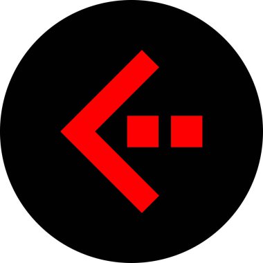 düz biçim vektör illüstrasyonunda kırmızı ok simgesi