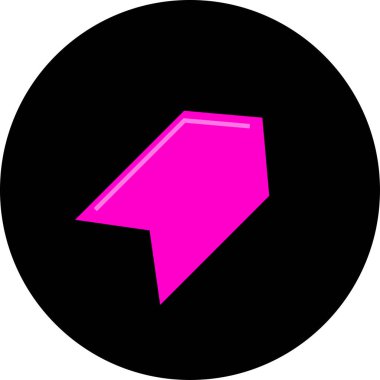 Pembe ok modern simgesinin vektör illüstrasyonu       