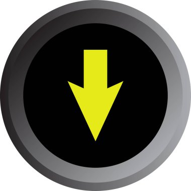 Sarı ok modern simgesinin vektör illüstrasyonu       