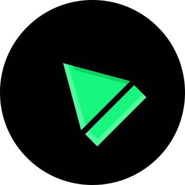 Green Arrow modern simgesinin vektör illüstrasyonu       