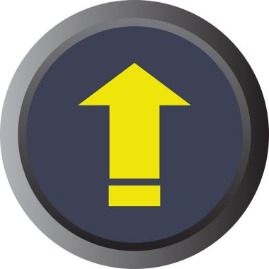 Sarı ok modern simgesinin vektör illüstrasyonu       