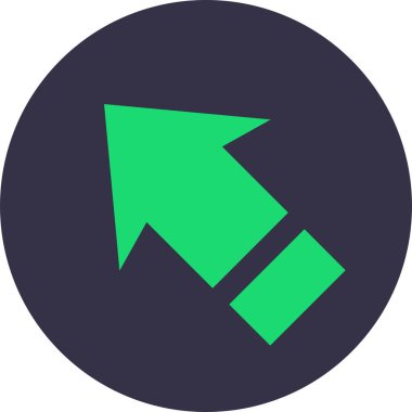 Green Arrow modern simgesinin vektör illüstrasyonu       