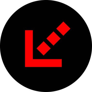 düz biçim vektör illüstrasyonunda kırmızı ok simgesi