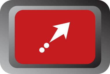 Beyaz ok modern simgesinin vektör illüstrasyonu       