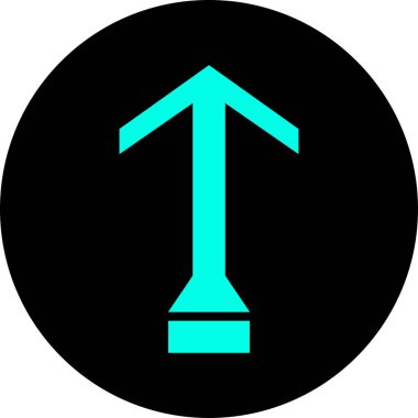 Green Arrow modern simgesinin vektör illüstrasyonu       