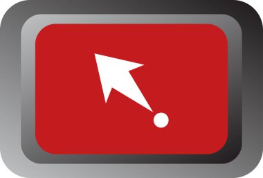 Beyaz ok modern simgesinin vektör illüstrasyonu       