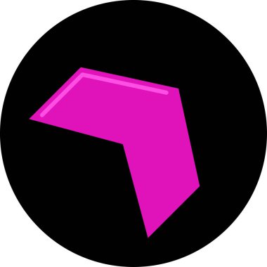 Pembe ok modern simgesinin vektör illüstrasyonu       