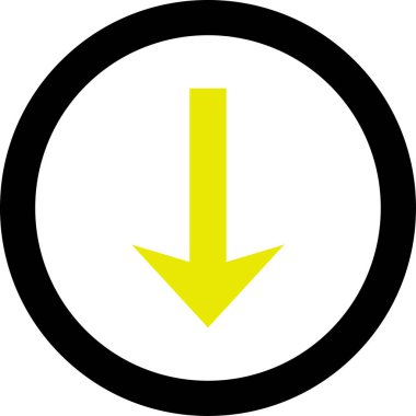 Beyaz arkaplanda ok yönü simgesi, vektör illüstrasyonu 