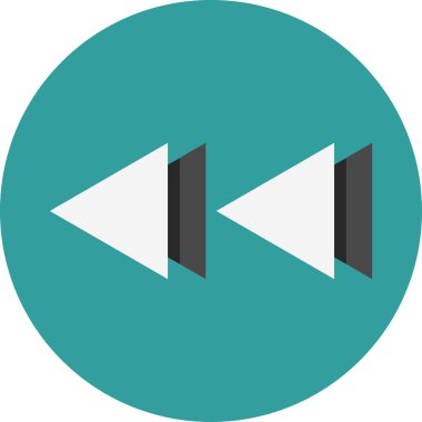 Sol ok simgesi, vektör illüstrasyonu